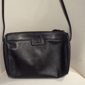 Anne Klein Vintage Black Leather Shoulder Bag